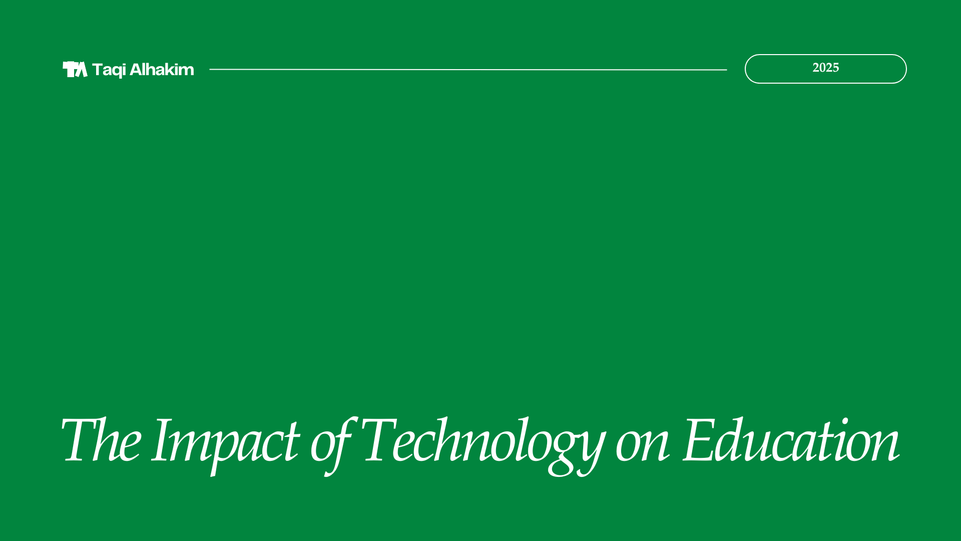 thumbnail The Impact of Technology on Education